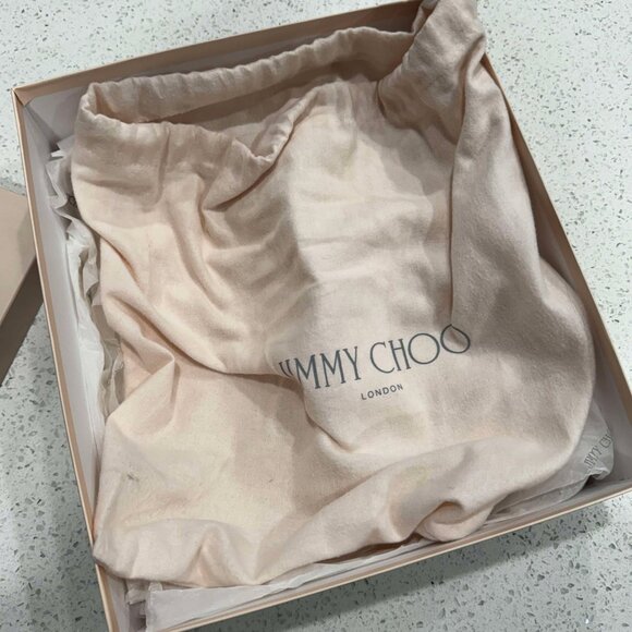 Jimmy Choo Women's Virtue Shimmer Snake Print Heels Size 37 - Picture 6 of 8